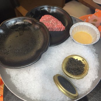 Chubby Cattle BBQ - A4 filet mignon Caviar with uni butter - Barbeque Near Me - Irvine, California