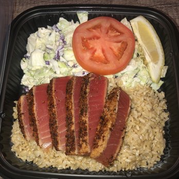 Maui Fish House - Local Style over Rice. Seared ahi with Cajun seasoning. - Seafood Near Me - Phoenix, Arizona Maui Fish House - Local Style over Rice. Seared ahi with Cajun seasoning. - Seafood Near Me - Phoenix, Arizona