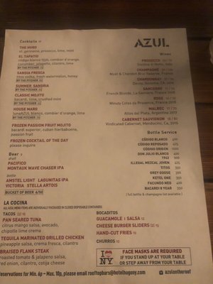 Menu photo 3 Azul Rooftop New York, NY