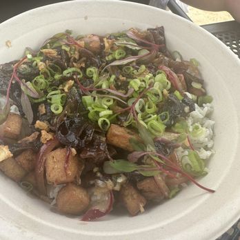 White Rice - Mushroom & Tofu Sisig (Vegan) - Filipino Near Me - San Diego, California White Rice - Mushroom & Tofu Sisig (Vegan) - Filipino Near Me - San Diego, California