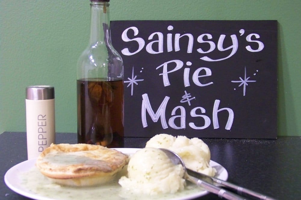SAINSY’S PIE AND MASH Lakeside Shopping Ctr, Thurrock, United Kingdom British Restaurant
