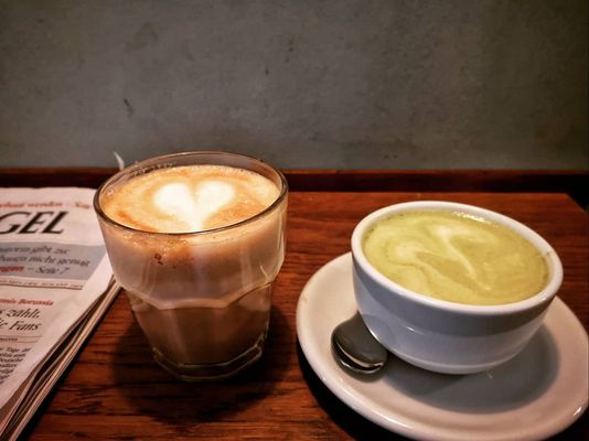 Photo of Chapter One - Berlin, BE, DE. Latte Single 3,1€ & Matcha Some 3€