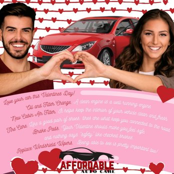 Affordable Auto Care - Giving your vehicle a little TLC this Valentine's Day will help keep your loved ones stay safe while driving on the road. - Auto Repair Near Me - Corona, California Affordable Auto Care - Giving your vehicle a little TLC this Valentine's Day will help keep your loved ones stay safe while driving on the road. - Auto Repair Near Me - Corona, California