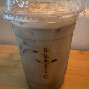 Ca Phe Haru - Iced Hojicha - Salty foam and oatmilk - Coffee & Tea Near Me - Elk Grove, California