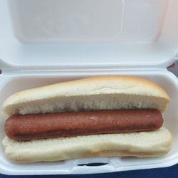 A&W Restaurant - Plain hot dog, they didn't even have mustard or any other condiments to add to it.