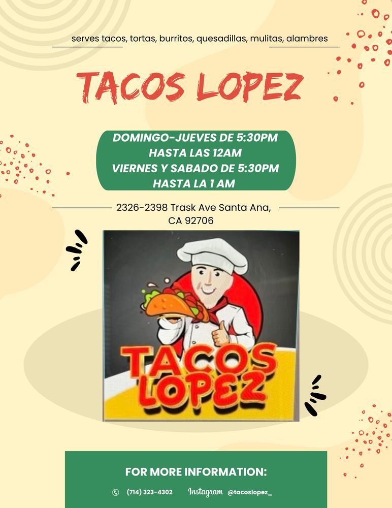 TACOS LOPEZ 11 Photos 2326 Trask Ave, Santa Ana, California Food