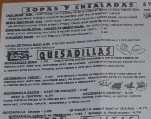 Menu photo 7 El Sombrero Longview, TX