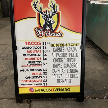 Tacos El Venado - Nice options.... - Food Trucks Near Me - Los Angeles, California Tacos El Venado - Nice options.... - Food Trucks Near Me - Los Angeles, California