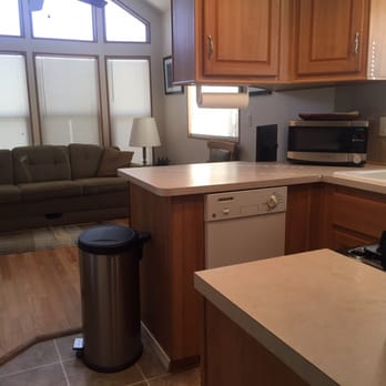 Ballard RV Park - Fully functional kitchen, nice size living room with pull out couch and a flat screen tv - RV Parks Near Me - Thompson Springs, Utah Ballard RV Park - Fully functional kitchen, nice size living room with pull out couch and a flat screen tv - RV Parks Near Me - Thompson Springs, Utah