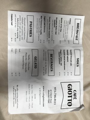 Menu photo 4 Cafe Giotto Montclair, NJ
