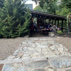 The Barn at Riverbend - Pathway to the reception. Here is the stones, uneven steps and gravel.