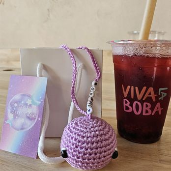 Viva La Boba - My strawberry Jamaica juice with boba! Delish! Cute BTS whale from cupsleeve vendor - Bubble Tea Near Me - Redlands, California Viva La Boba - My strawberry Jamaica juice with boba! Delish! Cute BTS whale from cupsleeve vendor - Bubble Tea Near Me - Redlands, California