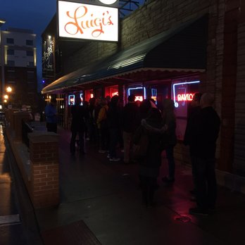 Luigi's Restaurant - This is the line WHEN WE LEFT AT 9:00. How is this place so popular? - Pizza Near Me - Akron, Ohio