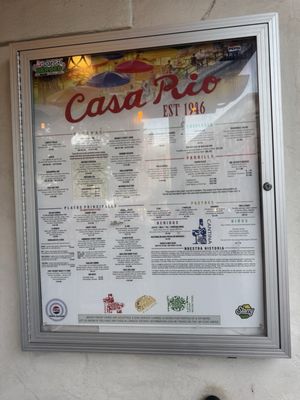 Menu photo 1 Casa Rio San Antonio, TX