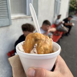Gravity Ice Cream - Coconut almond, peanut butter fudge, and peanut butter topping (which prolly didn't need).