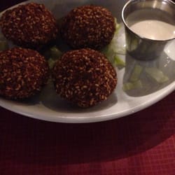 Mezze Palace - Warm falafel done just right with Tahini sauce (dip)