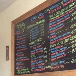 Menu board for ordering