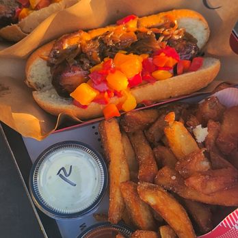 Wurstküche - Bratwurst Manhattans. Groot Fries. Louisiana Hot Link - Hot Dogs Near Me - Los Angeles, California Wurstküche - Bratwurst Manhattans. Groot Fries. Louisiana Hot Link - Hot Dogs Near Me - Los Angeles, California
