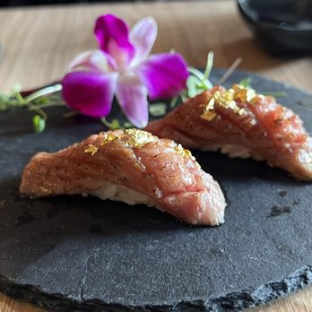 Toyosu - A5 WAGYU BEEF WITH GOLD FLAKES ($30) - Sushi Bars Near Me - Walnut Creek, California