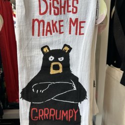 Port of Skagway - Cute towel in one of the shops. Support local businesses or it'll be from China. Just look at the tags.