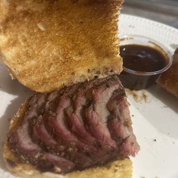 Harris BBQ - Half of my tri tip sandwich - Barbeque Near Me - Bakersfield, California Harris BBQ - Half of my tri tip sandwich - Barbeque Near Me - Bakersfield, California