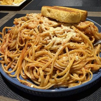Musubeast Beastro - Seafood Pasta. 3 of shared this AND I was able to make TWO takeout plates with what was left. HUGE portion size on this one. - Comfort Food Near Me - Hilo, Hawaii Musubeast Beastro - Seafood Pasta. 3 of shared this AND I was able to make TWO takeout plates with what was left. HUGE portion size on this one. - Comfort Food Near Me - Hilo, Hawaii