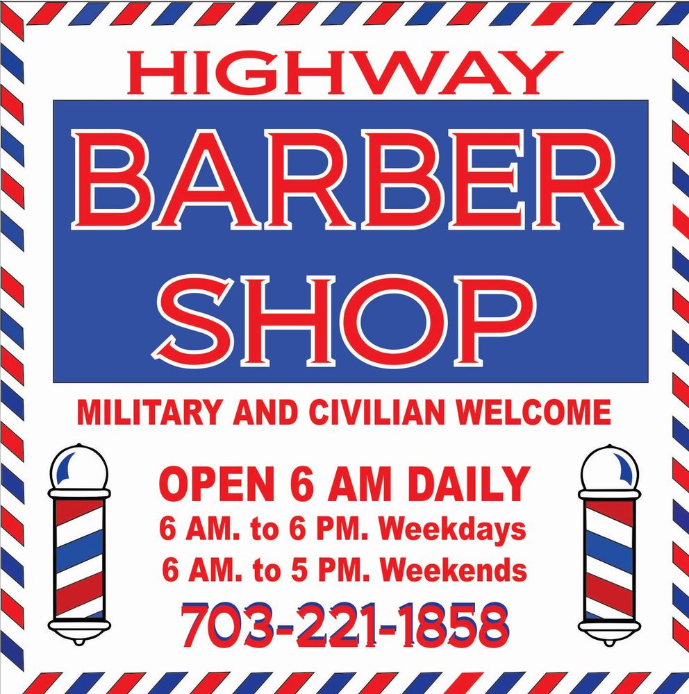 HIGHWAY BARBER SHOP Updated October 2024 3965 Jefferson Davis Hwy, Stafford, Virginia