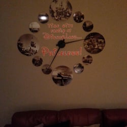 Holton House - Custom clock with vintage Disneyland pictures.