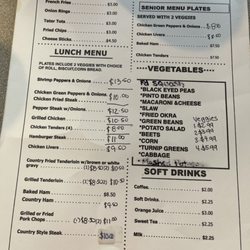 Freeway Dining Room - Menu front