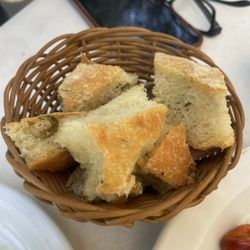 In Pasta - So much warm olive bread
