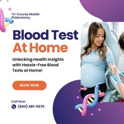 Tri-County Mobile Phlebotomy - Get your blood drawn at home or work.