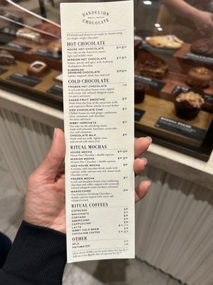 Menu photo 1 Dandelion Chocolate Las Vegas, NV