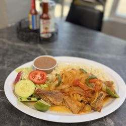 Pork chop El Salvadoran style, Yummie! Can't wait to visit again soon.