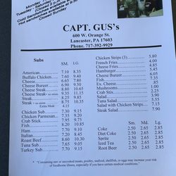 Captain Gus's Steak Shop - Hours and pricing