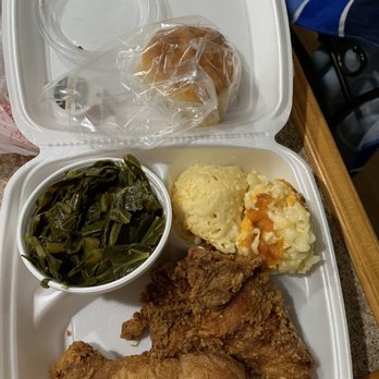 Cravings Home Cooking - Fried chicken, Mac and cheese, collared greens, and biscuit - Southern Near Me - McDonough, Georgia