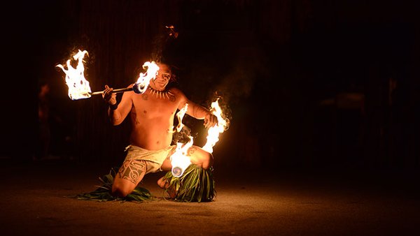 Myths of Maui luau by null