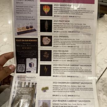 Michael Angelo's Winery - Wine menu - Wineries Near Me - Richfield, Ohio