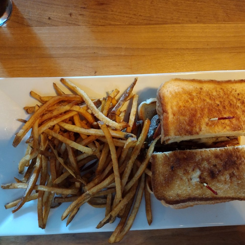 Flipside Burgers & Bar - Patty melt with fries - Burgers Near Me - Fairfield, Connecticut Flipside Burgers & Bar - Patty melt with fries - Burgers Near Me - Fairfield, Connecticut