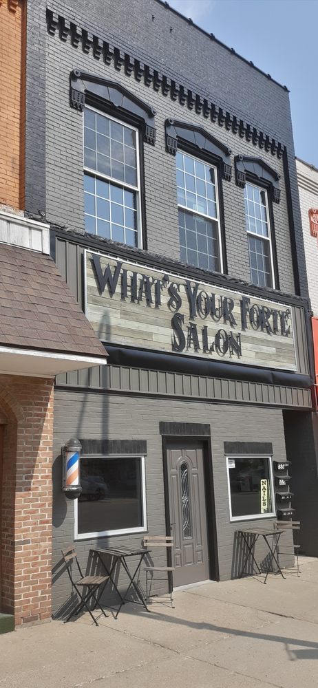 What's Your Forte' Salon Logo