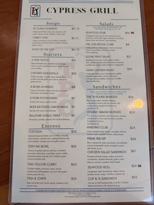 Menu photo 1 The Cypress Grill San Francisco, CA Menu photo 1 The Cypress Grill San Francisco, CA