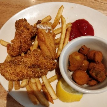 Cotton Patch Cafe - This is the crispy fried Catfish for $11.99 plus one more side not shown - American Near Me - Midland, Texas