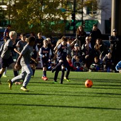 Bernard Zell Anshe Emet Day School - Middle School soccer game on the Field of Dreams