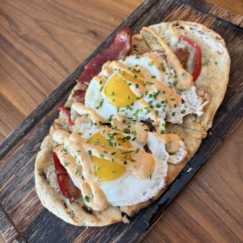 The Refectory - Breakfast flatbread - New American Near Me - Villanova, Pennsylvania The Refectory - Breakfast flatbread - New American Near Me - Villanova, Pennsylvania