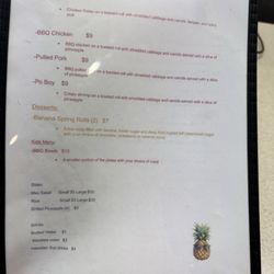 Hawaiian BBQ Food Truck & Catering - Menu