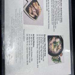 Pho Ga Bac Bac - Menu