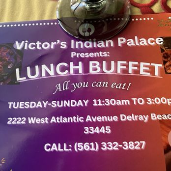 Victor’s Indian Palace - Lunch buffet $17.99 (98?) - Indian Near Me - Delray Beach, Florida Victor’s Indian Palace - Lunch buffet $17.99 (98?) - Indian Near Me - Delray Beach, Florida