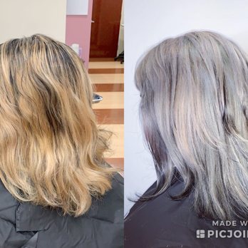 Color By Anna K Before And After Silver Hair Yelp