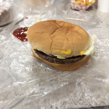 Doumar's Cones & Barbecue - Cheeseburger with lettuce - Barbeque Near Me - Norfolk, Virginia Doumar's Cones & Barbecue - Cheeseburger with lettuce - Barbeque Near Me - Norfolk, Virginia