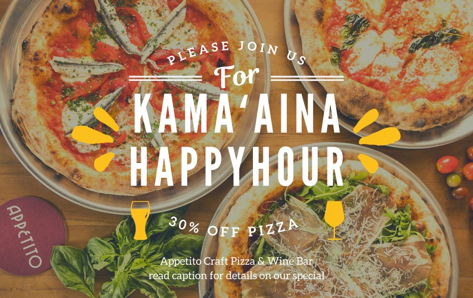 Social spots from Appetito Craft Pizza & Wine Bar