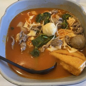 YGF Malatang & Hotpot - My tomato base soup with my selections - Noodles Near Me - Dublin, California YGF Malatang & Hotpot - My tomato base soup with my selections - Noodles Near Me - Dublin, California